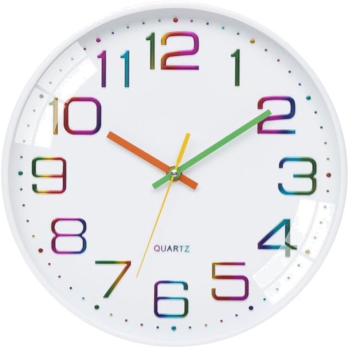 Kinder wanduhr lautlos bunt - kinder,