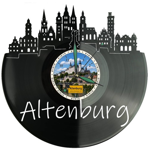 Altenburg wanduhr skyline - altenburg,