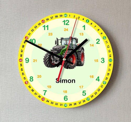 Kinderzimmer uhr traktor - kinderzimmer,
