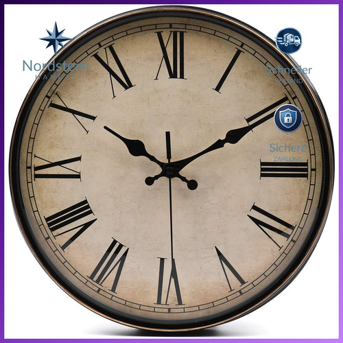 Wanduhr vintage geräuscharm - wanduhr,