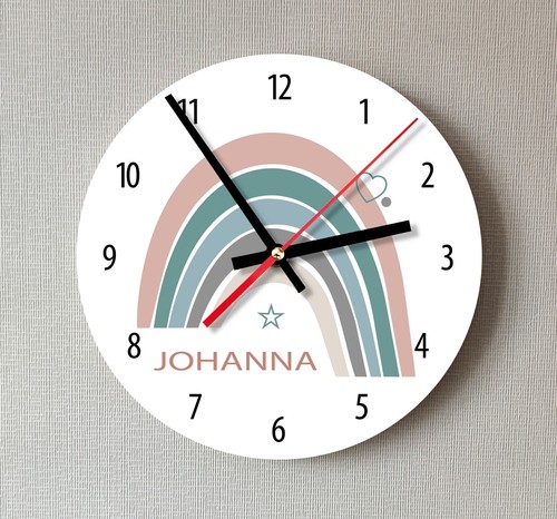 Wanduhr regenbogen - wanduhr,