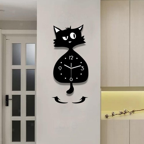 Katzen wanduhr wanddekoration - katzen, wanduhr,