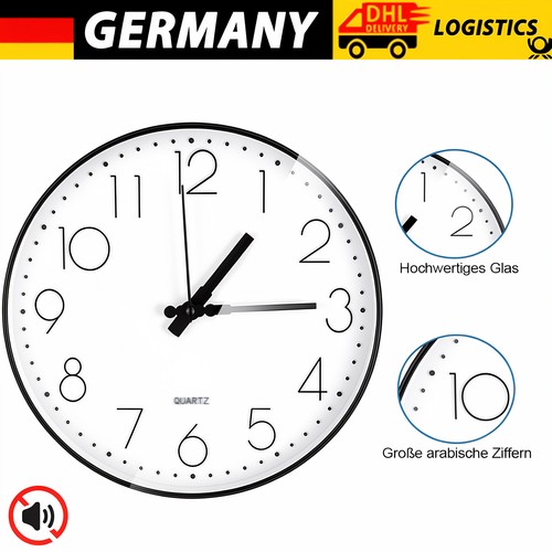 Wanduhr 30cm lautlos quarz - 30cm,