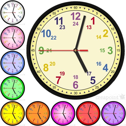 223 kinder wanduhr - ->, lernuhr