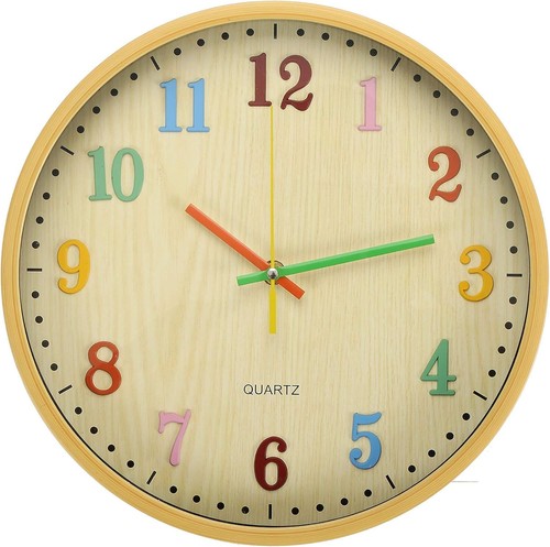 Wanduhr kinder lautlos 30cm - kinder,