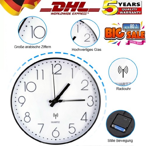 30cm funkuhr lautlos wanduhr - funkuhr,
