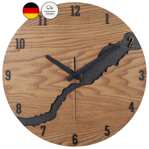 Beflourish wanduhr holz modern - wanduhr,
