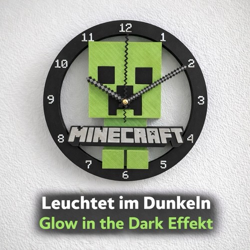 Minecraft wanduhr kinderzimmer - wanduhr,