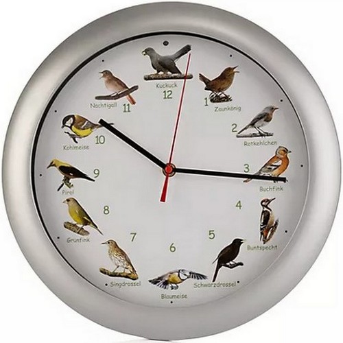 Vogelstimmen wanduhr mit - mit, 12