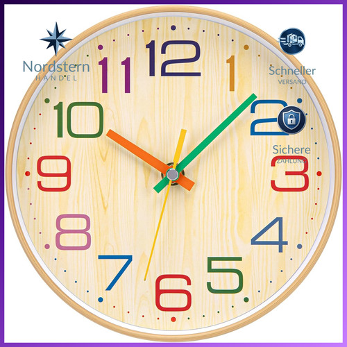 Wanduhr lautlos 20cm bunt für - lautlos,