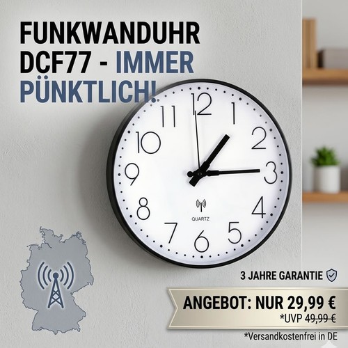 Bahnhofsuhr funk wanduhr tfa - funk,
